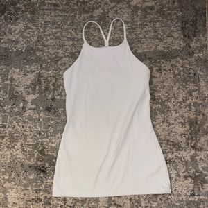 White lululemon tight tank top w/ built in bra